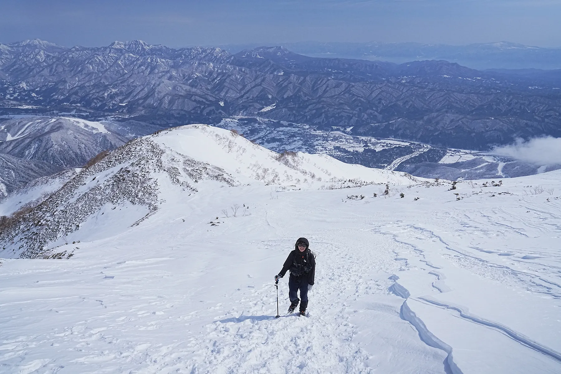 雪の唐松岳、日帰り雪山登山2024