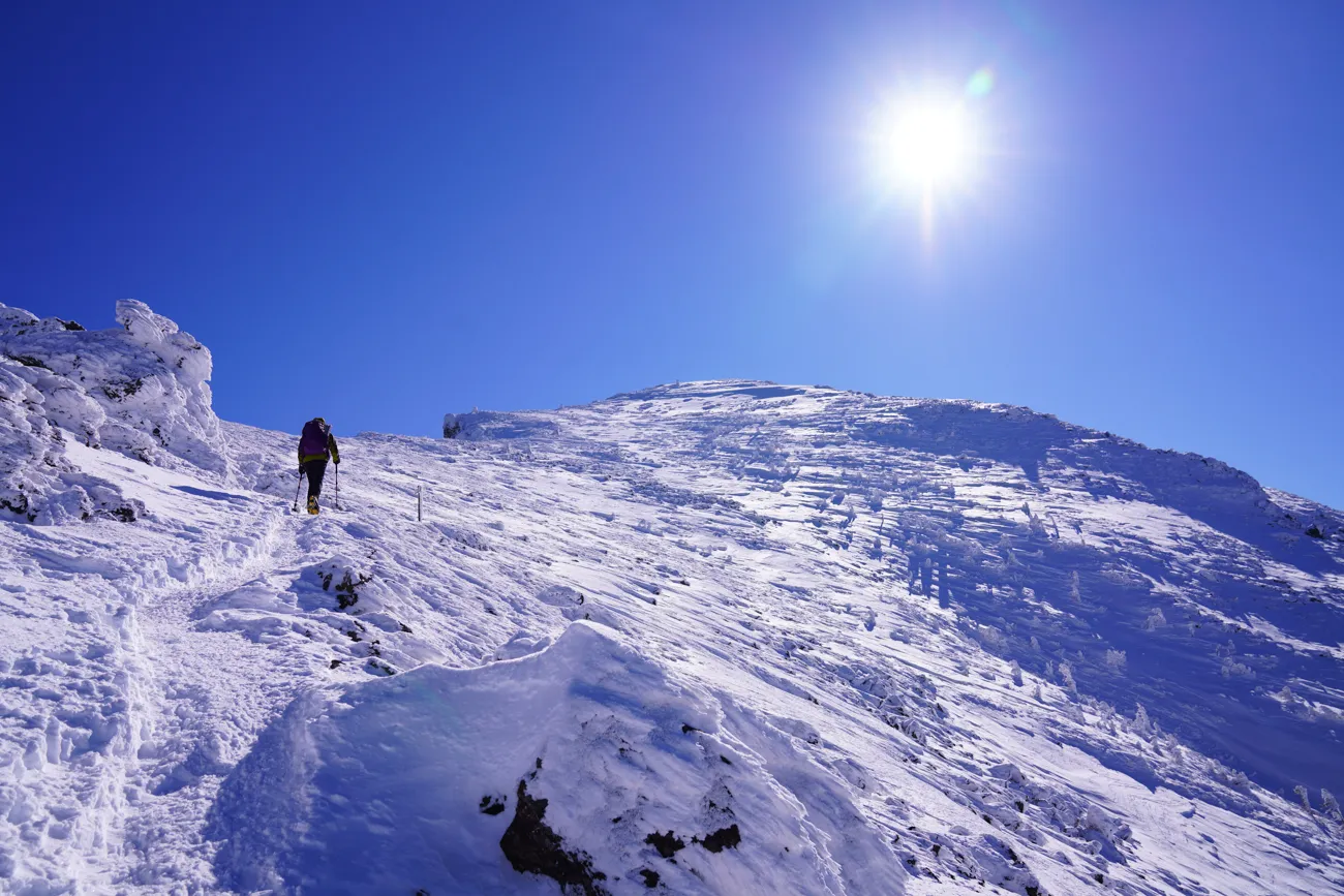 冬季 硫黄岳登山2021年12月